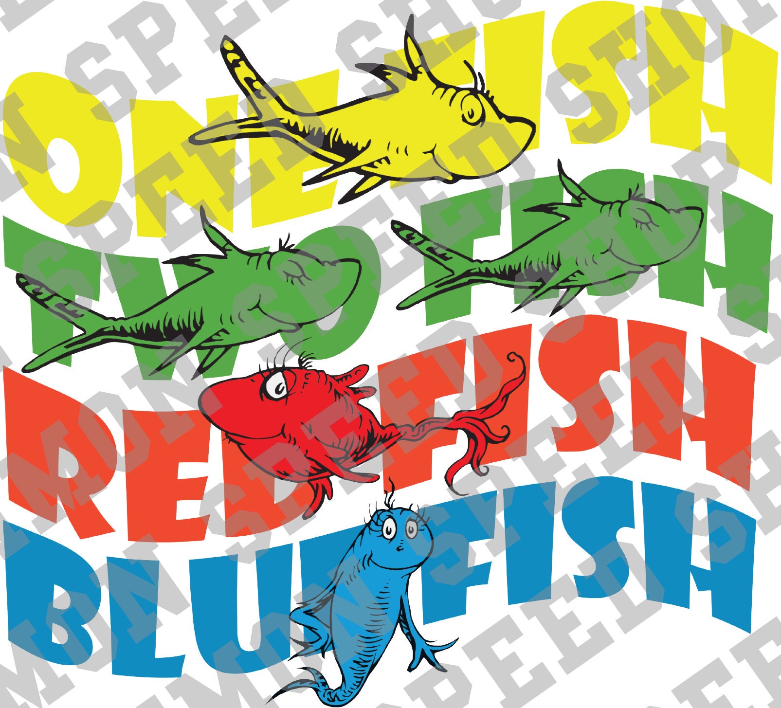 Fishing Gender Reveal PNG Sublimation Design For Iron On Transfers, Print  On Demand, T-shirts, Heat Press - Download - One Fish, Two Fish