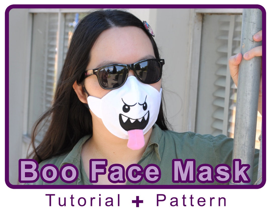 Boo Face Mask Tutorial and Pattern - Etsy
