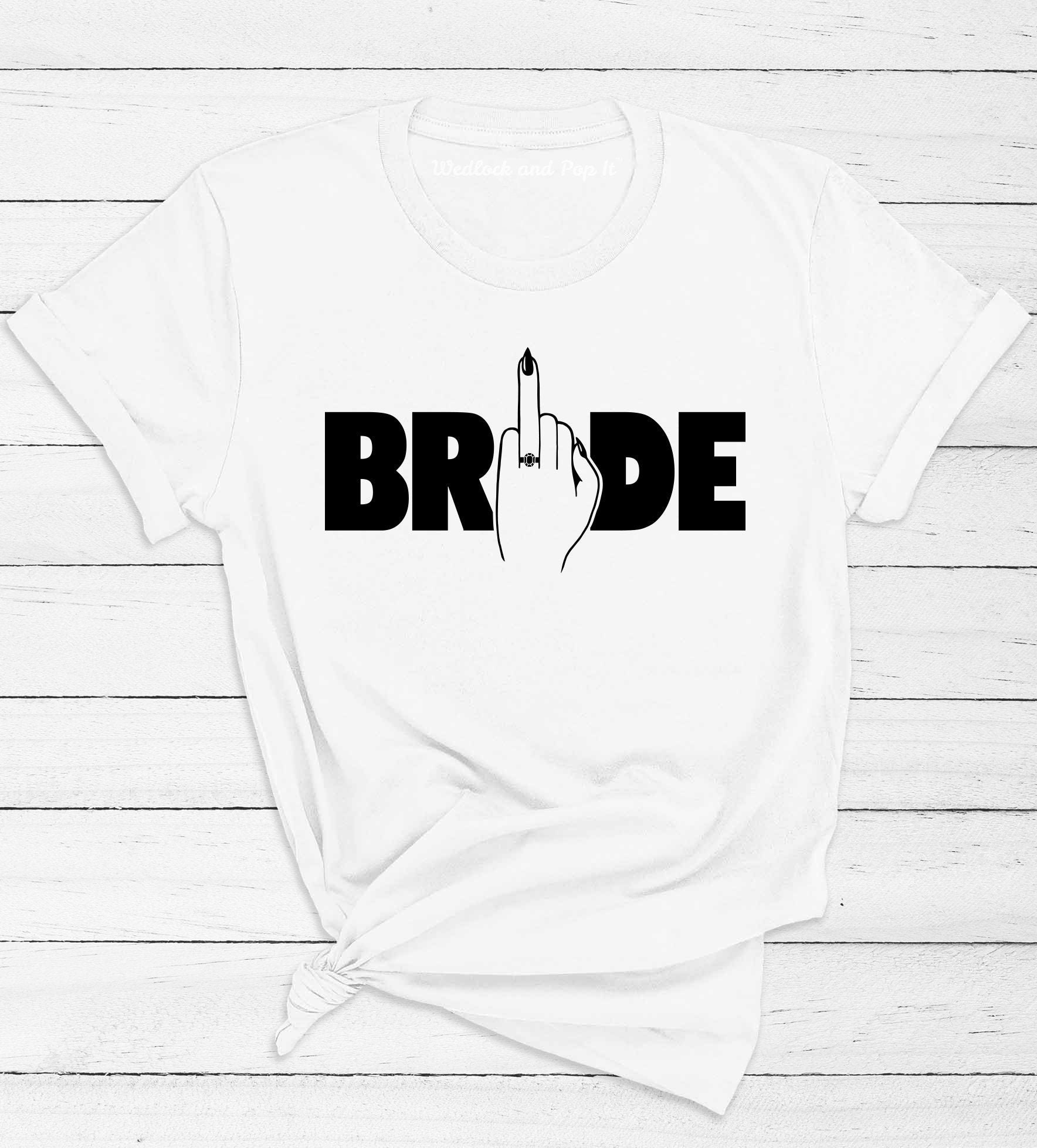 ring finger bride shirt