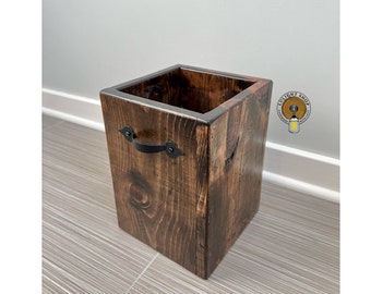 Wooden Trash Can, Trash Bin, Bathroom Trash Can, Storage Bin, Wood Basket, Wooden Trash Can, Bathroom Waste Basket, Waste Bin Can Wood
