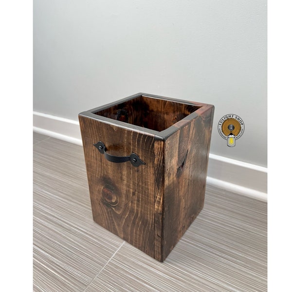 Wooden Trash Can, Trash Bin, Bathroom Trash Can, Storage Bin, Wood Basket, Wooden Trash Can, Bathroom Waste Basket, Waste Bin Can Wood