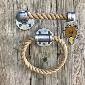 Rope Bathroom Set Lake House Decor Bathroom Decor Rope Etsy