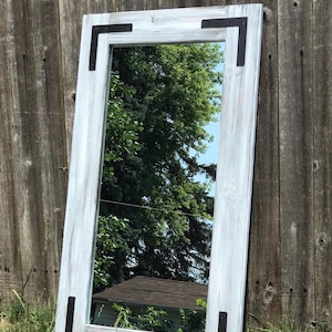 GRAY WHITEWASH Mirror, Bathroom Mirror, Wood Mirror, Framed Mirror, Gray Wall Mirror, Vanity Mirror, Custom Sizes Framed Mirror, USA Quality