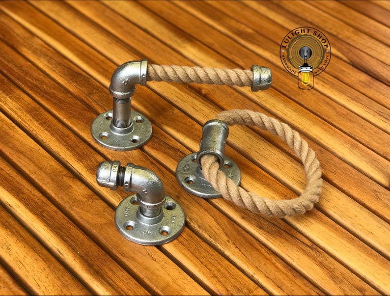 Rope Bathroom Set of 3 Rope TP Rope hand Towel Holder Hook Etsy
