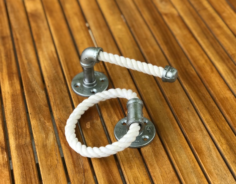 Nautical Bathroom Decor Rope Bathroom Set Lake House Vanity Etsy