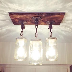 Rustic Industrial Modern Handmade Mason Jar Chandeliers/Rustic Lighting/3,4,6 Mason Jars/Lighting/Pendant Lights/Farm Lights/Cottage/Fixture
