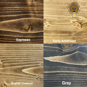 Wood Stain Samples for Lulight Mirrors and Shelves, Individual Solid Wood Color Swatches image 6