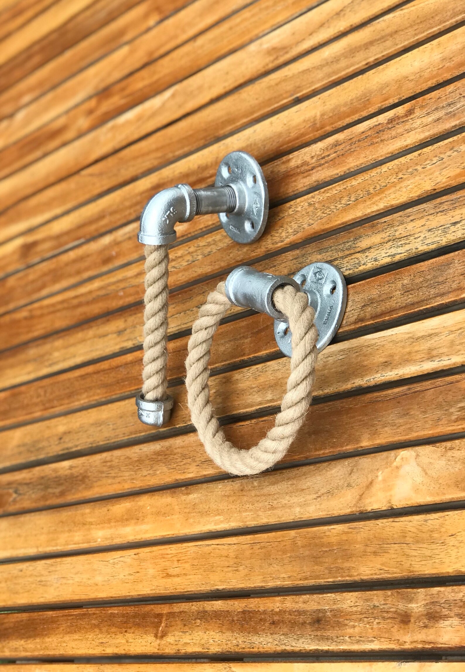 Rope Bathroom Set Coastal Bathroom Decor Industrial Modern | Etsy