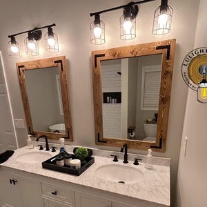 Available in 70 Sizes & 19+ Colors and Custom Sizes,Farmhouse Country Wood Frame Mirror,Dining Room,Bathroom, Vanity,Cottage Large Mirrors
