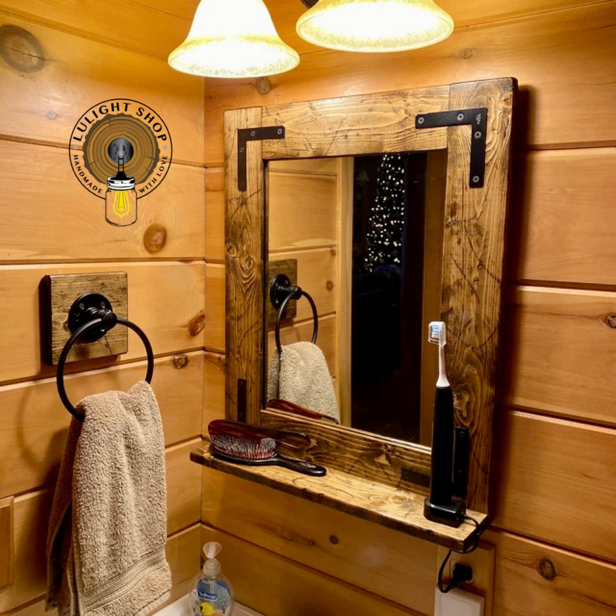 Rustic mirrors for cabin discount