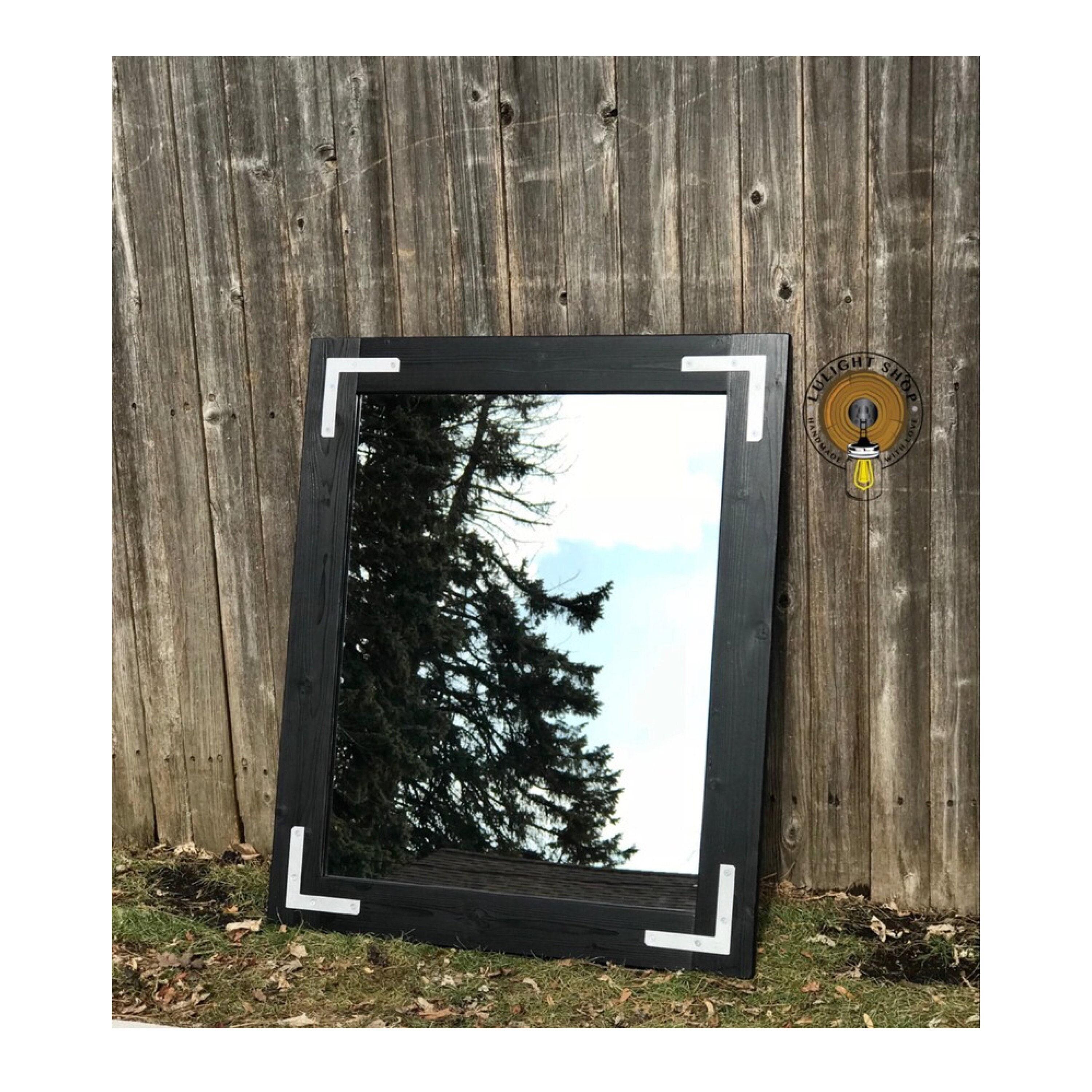 Dark Wood Frame Mirror