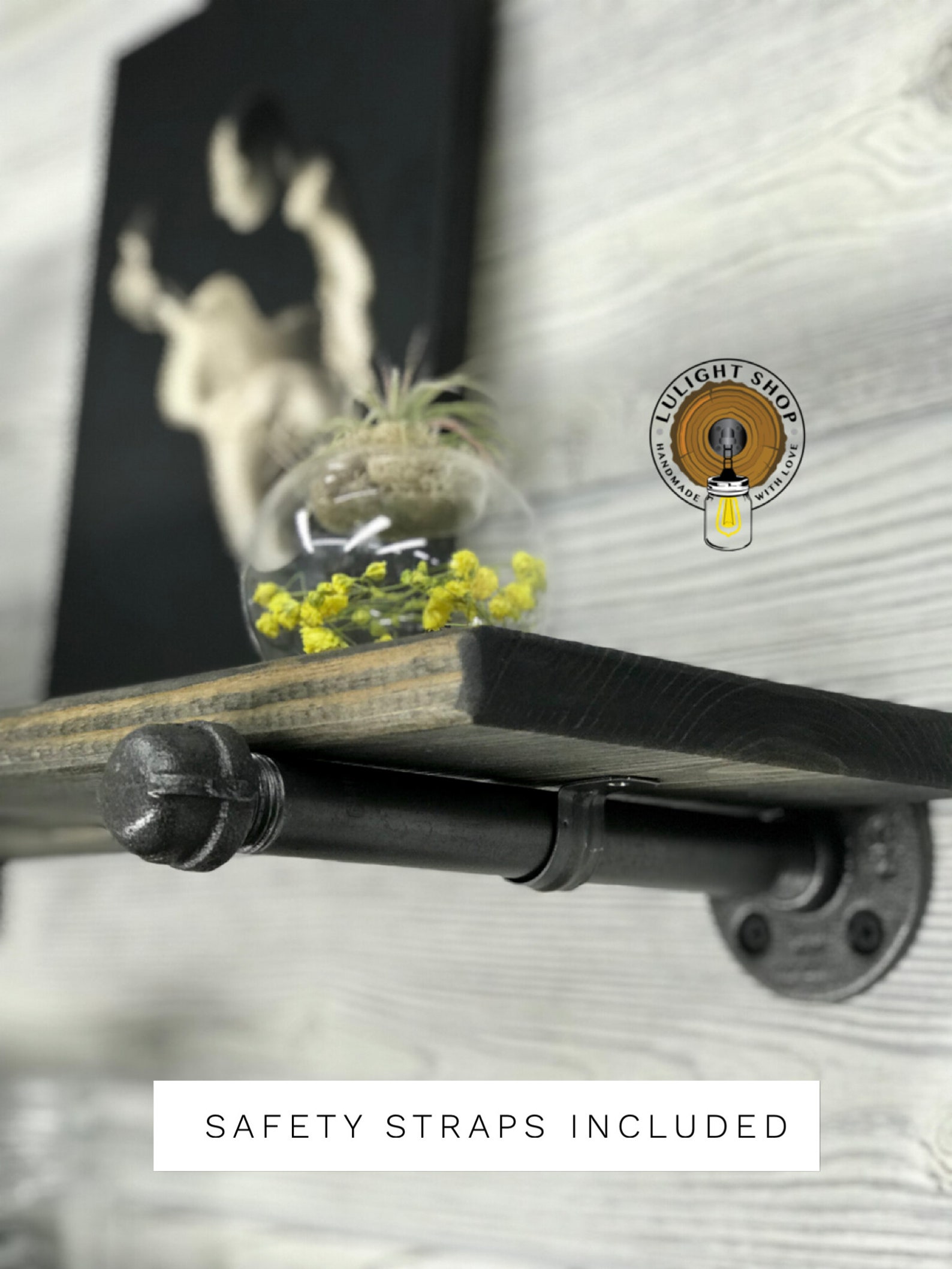 WHITEWASH 5.5 Deep Shelf Wall Shelf Kitchen Storage Etsy