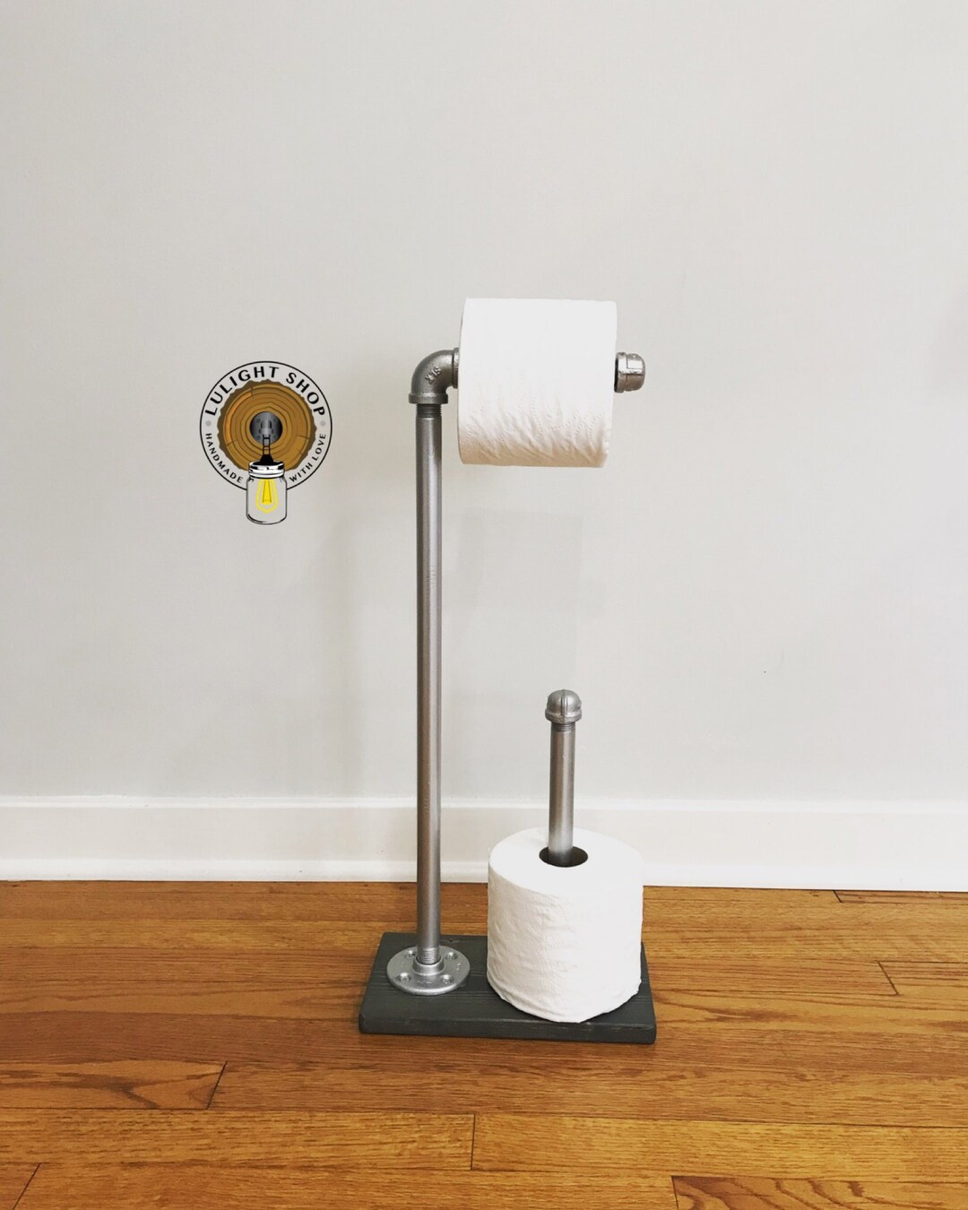 Toilet Paper Stand With Extra 2 Roll Storage, Floor Stand TP Holder ...