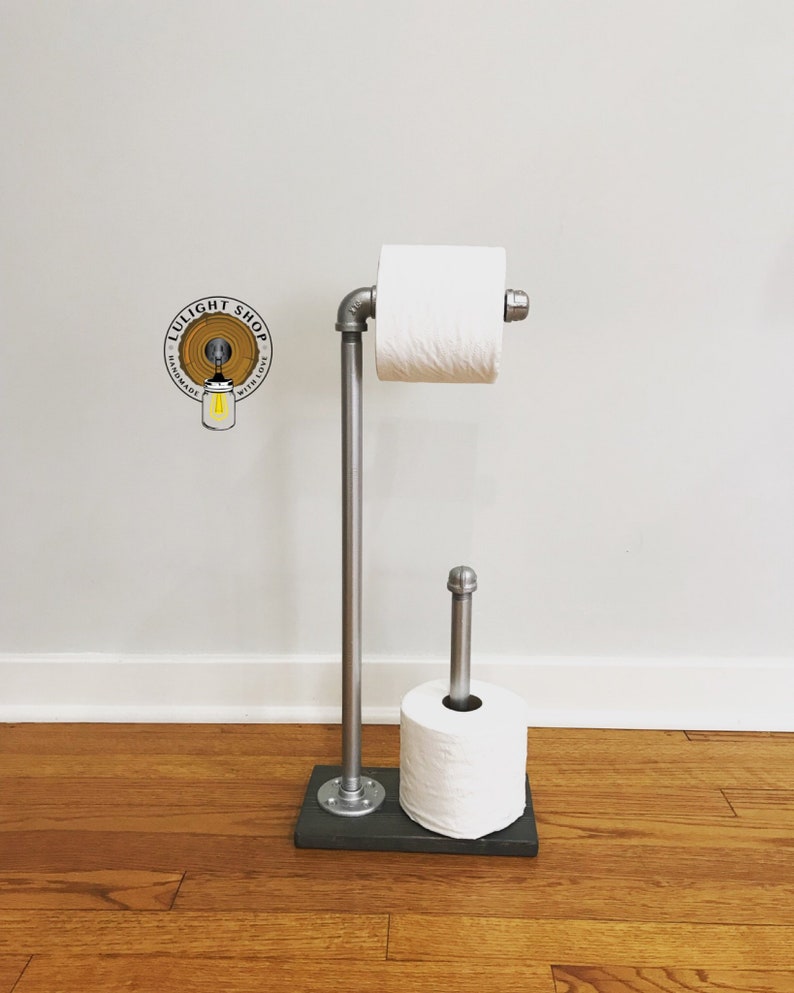 Toilet Paper Stand With Extra 2 Roll Storage Floor Stand TP Etsy