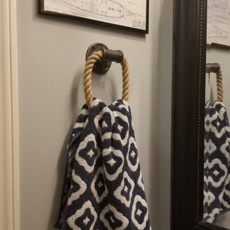 Nautical Bathroom Decor Rope Bathroom Set Lake House Vanity | Etsy
