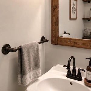 Industrial Towel Bar, Modern Pipe Towel Holder, Towel Rack, Towel Rod, Kitchen Hanger, Towel Ladder, Pipe Towel Holder, Industrial Decor