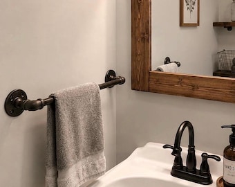 Industrial Towel Bar, Modern Pipe Towel Holder, Towel Rack, Towel Rod, Kitchen Hanger, Towel Ladder, Pipe Towel Holder, Industrial Decor