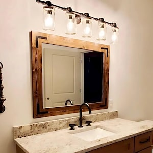 Rustic Framed Bathroom Mirror, Wall Mirror, Mirror, Real Wood Mirror, Full Length Mirror, Western Vanity Mirror, Large and Small Mirrors