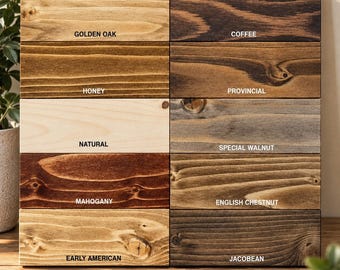 Wood Stain Sample, 3.5-Inch Pine Color Swatch for Lulight Mirror Frames and Shelves