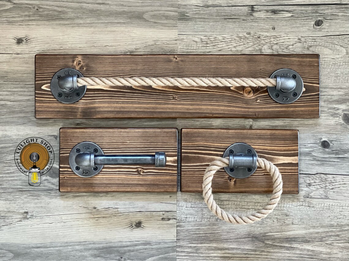 Full Bathroom Set Including Toilet Roll Holder Towel Rail and - Etsy