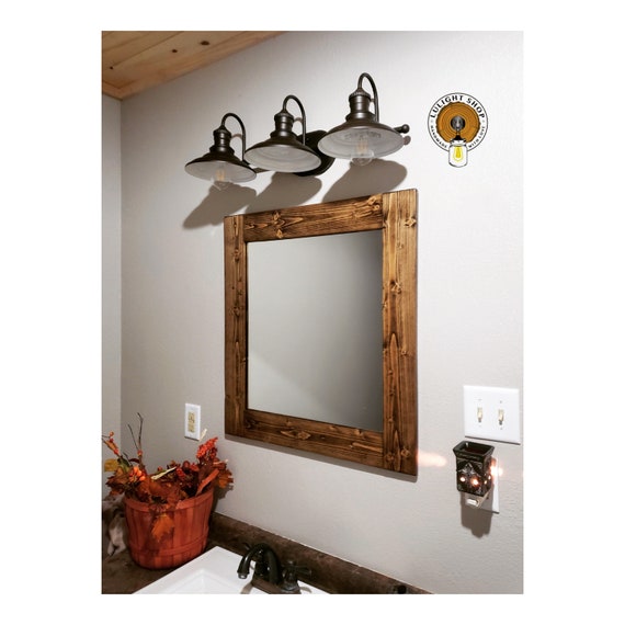 Dark Walnut Frame Mirror Farmhouse Framed Dark Walnut Frame Mirror Farmhouse