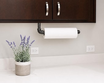 Industrial Paper Towel Holder, Rustic Kitchen Decor, Modern Kitchen, Wall Mounted Paper Towel, Pipe Paper Towel Bar, Paper Towel Dispenser