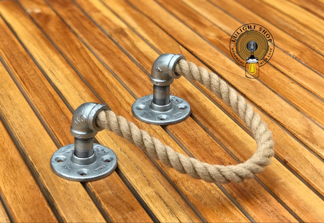 Nautical Towel Holder Rustic Rope Holder Handmade Natural Etsy