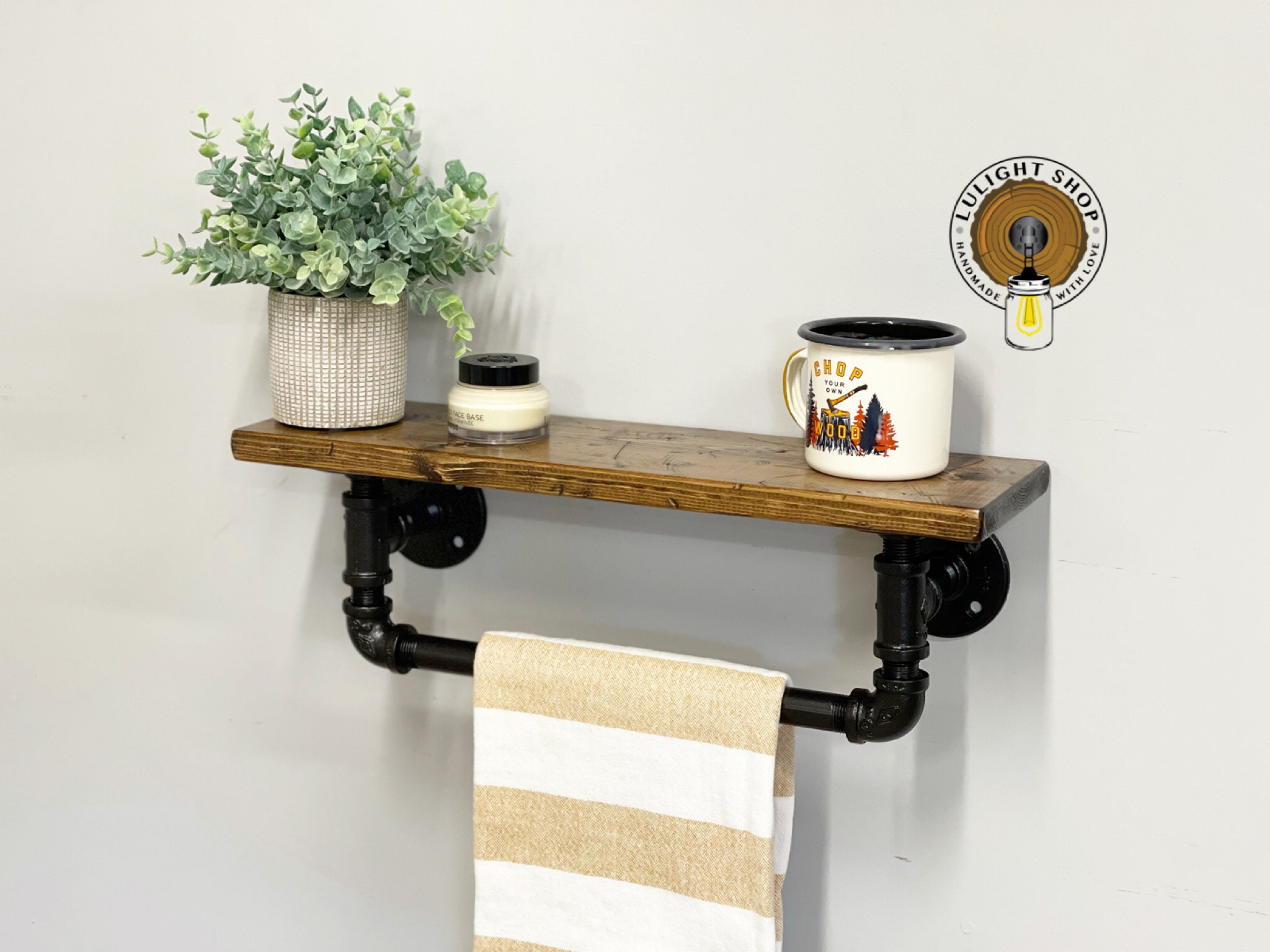 Pipe Towel Shelf Etsy