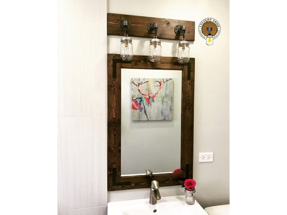 Espresso Mirror Wood Frame Bathroom Espresso Mirror Wood Frame