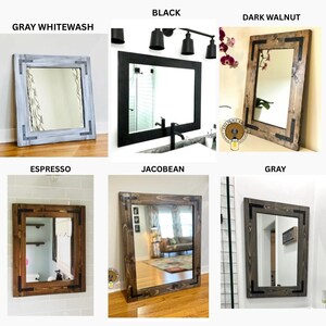 Wood Stain Samples for Lulight Mirrors and Shelves, Individual Solid Wood Color Swatches image 9