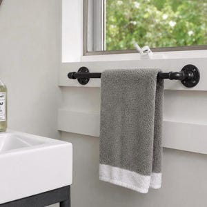 Industrial Pipe Kitchen Rack – Farmhouse Wall Mounted Towel Rack | Bathroom & Kitchen Holder | Handmade Heavy Duty Rack