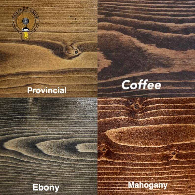 Wood Stain Samples for Lulight Mirrors and Shelves, Individual Solid Wood Color Swatches image 5