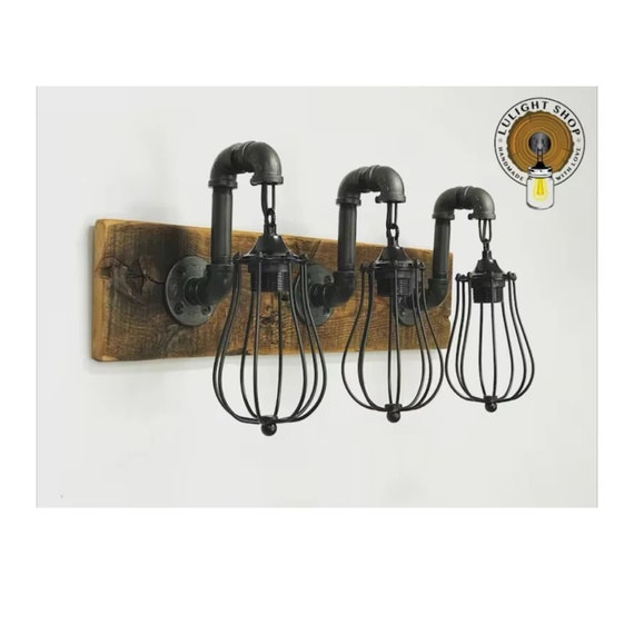 Wood light fixtures bathroom deals