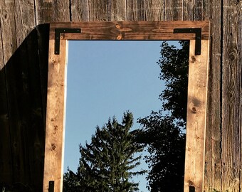 Mirror, Wall Mirror, Bathroom Mirror, Rustic Wood Mirror, Wood Frame Mirror, Modern Mirror, Vanity Mirror, Large Mirror, Small Mirror