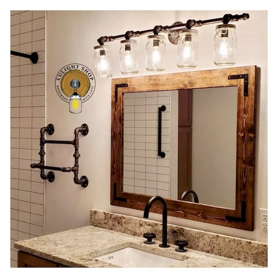 Espejo negro de granja para pared, espejo cuadrado de baño con marco de  madera de 18 x 26 pulgadas para tocador, espejo estilo puerta de granero