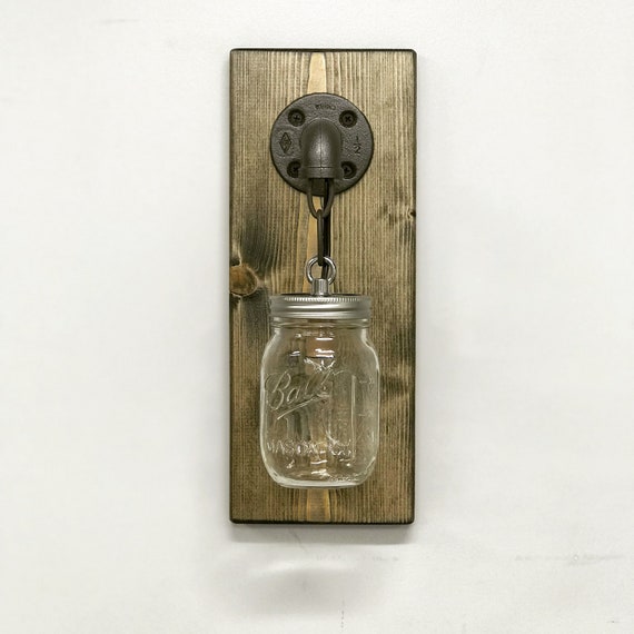 Mason jar 2024 wall sconce light