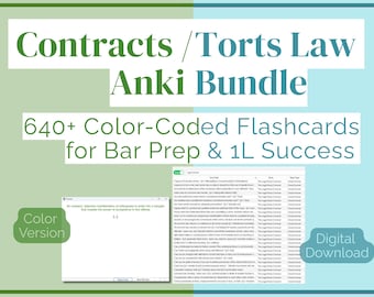 Tarjetas didácticas de Anki sobre derecho contractual y responsabilidad civil: preparación para el examen de abogacía y la facultad de derecho