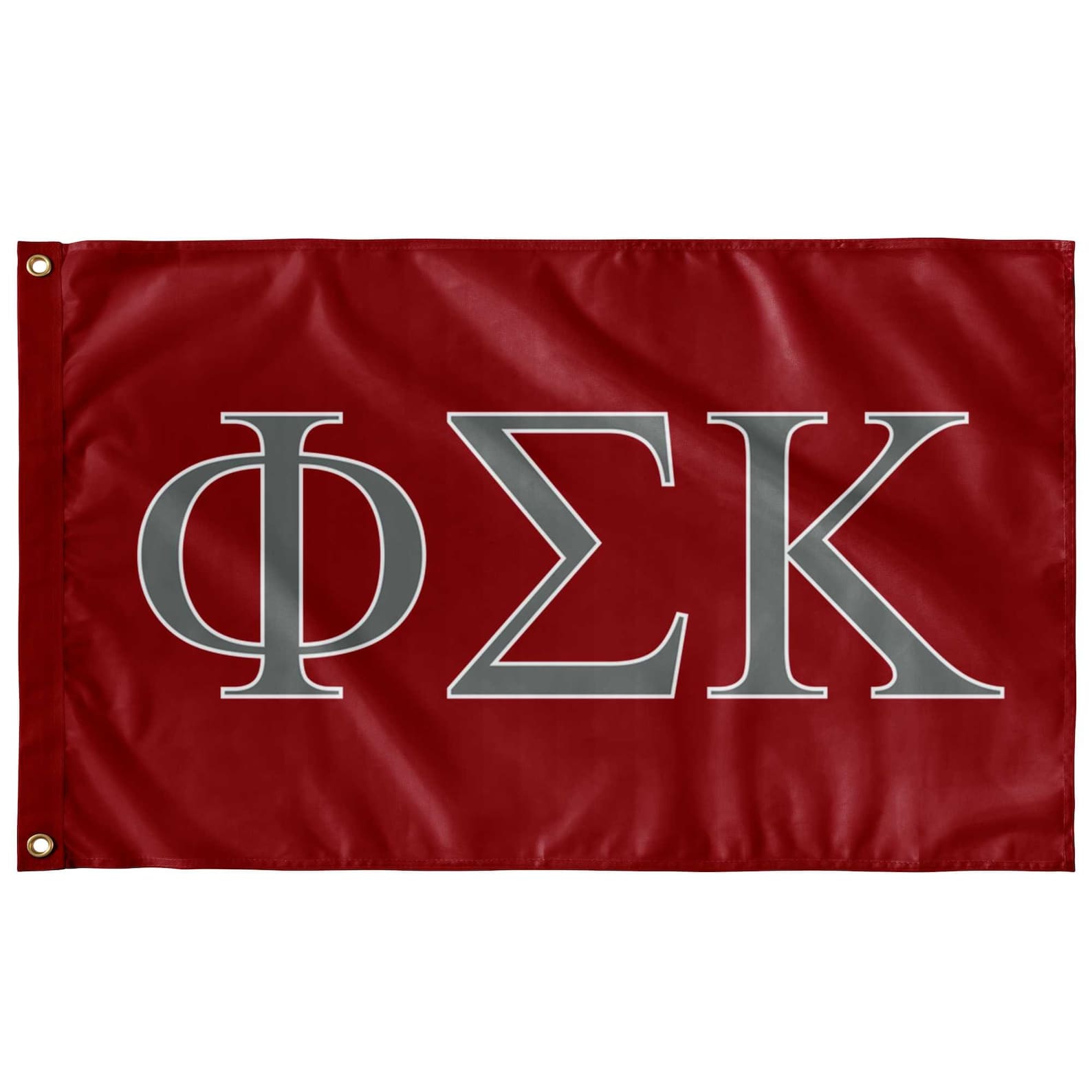 Phi Sigma Kappa Fraternity Flag Cardinal Silver White Etsy
