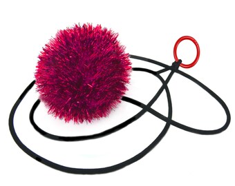 Bouncing Tinsel Pom Toy Ball, Jumping Cat Toy