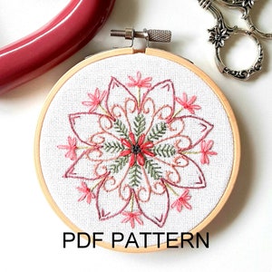 Mini Mandala - Embroidery Pattern - PDF Download - DIY Embroidery - Hoop Embroidery