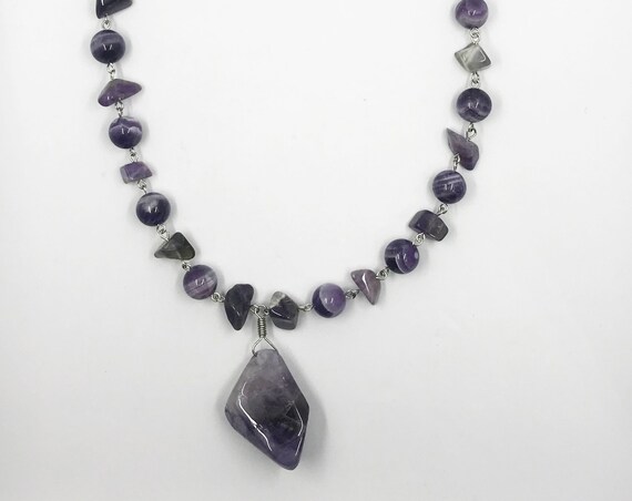 21.5" Amethyst necklace