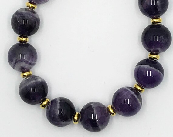 8" amethyst bracelet