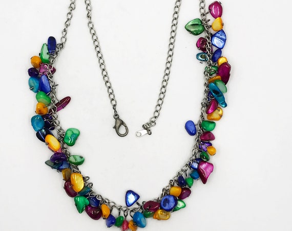 22" Mother of Pearl chip necklace