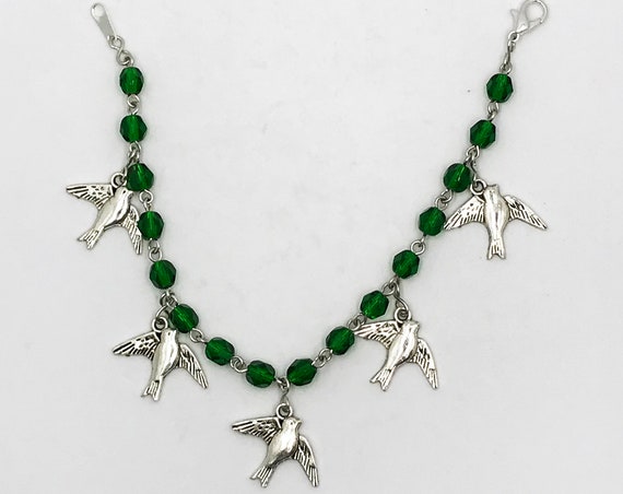 8" bird bracelet