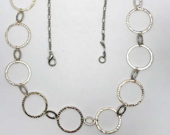 33.5" silver link necklace