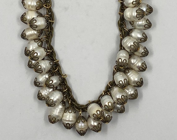 9" white pearl bracelet
