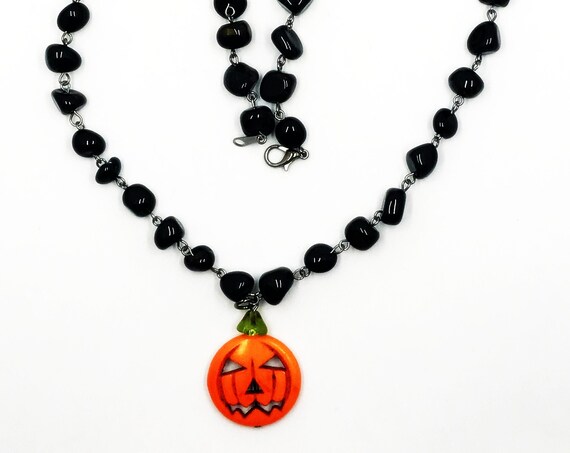 24" jack o'lantern necklace