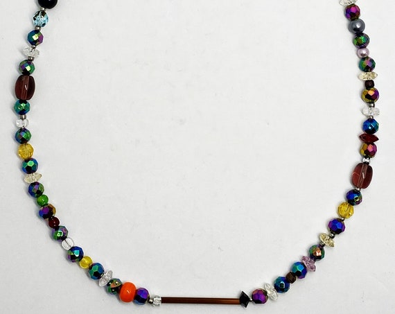 20"assorted glass bead necklace