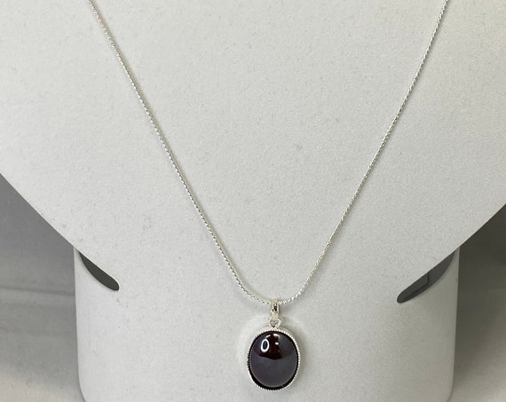 18" purple pendant earring set
