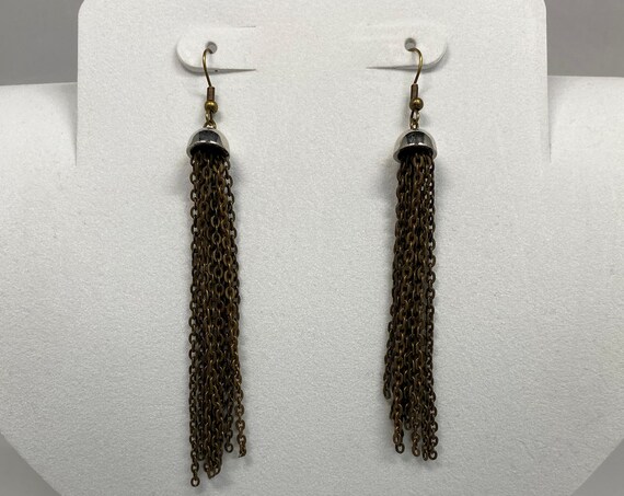chain tassel earrings